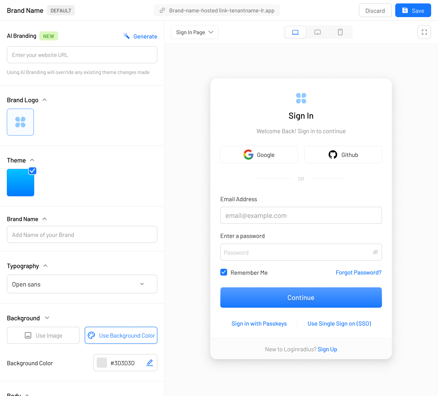 AI-Login Page Builder