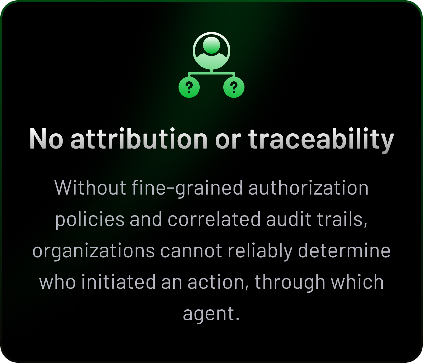 No attribution or traceability