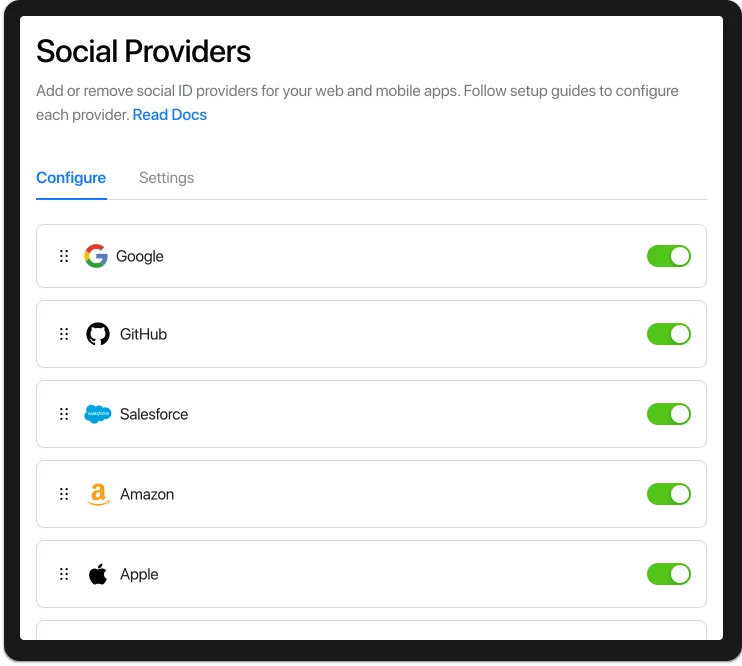 18+ Pre-Built Social Integrations