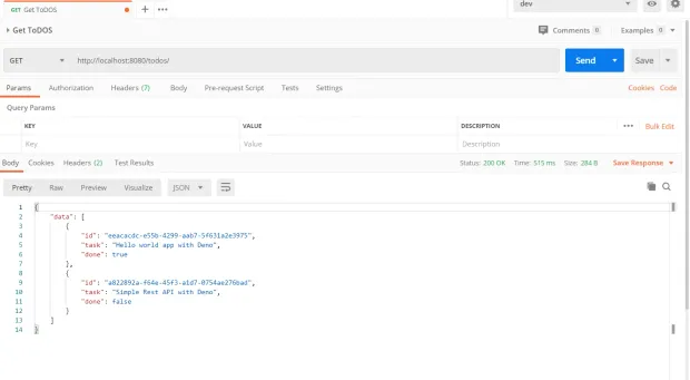 Browser output