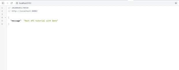 Browser output