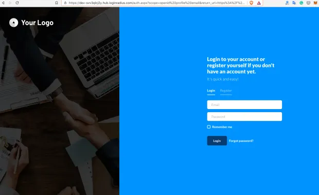 loginradius consent page