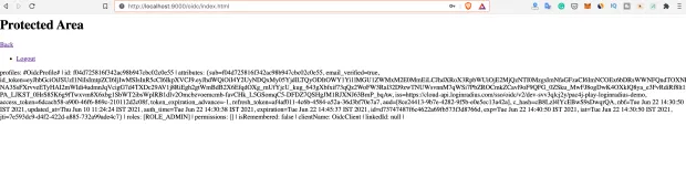 loginradius protected index page
