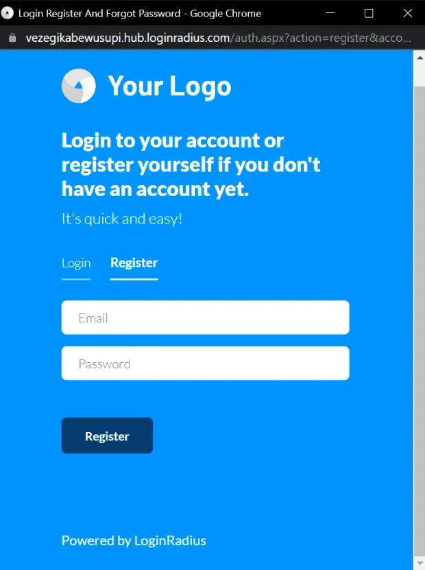 LoginRadius Auth Page
