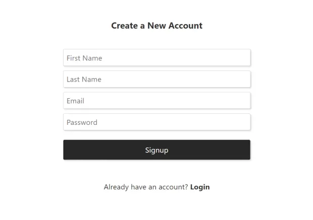 Signup Page