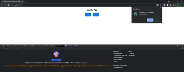pwa install