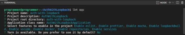 Creating a loopback project