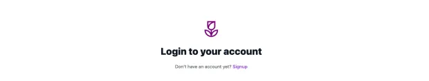 login page header