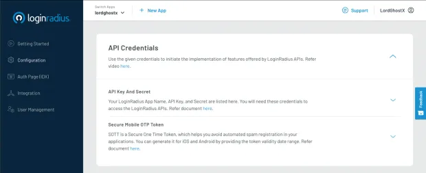 LoginRadius Configuration