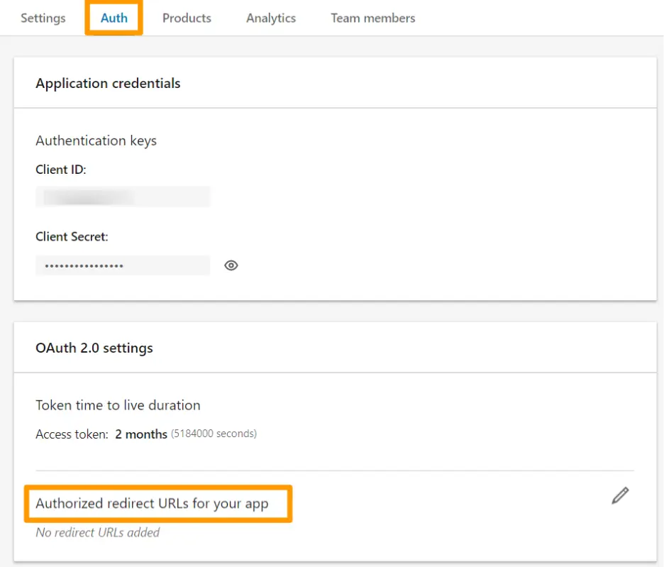 Authorized redirect URLs for your app