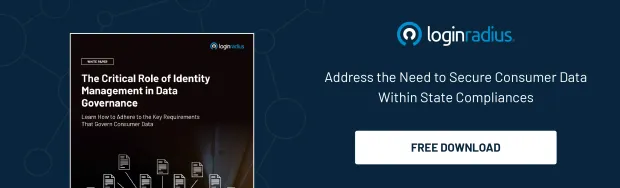 Downloadable resource from LoginRadius named The Critical Role Of Identity Management in Dara Governance