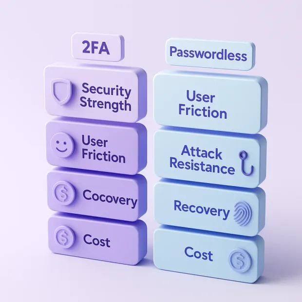 passwordless vs 2fa