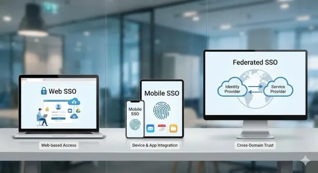 An image showcasing the different types of SSO.