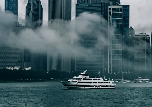 cruise ship within an ocean