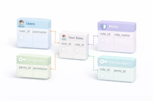 Illustrations showing RBAC governance working mechanism