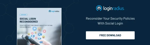 Image showing downloadable resource from loginradius named social login reconsidered