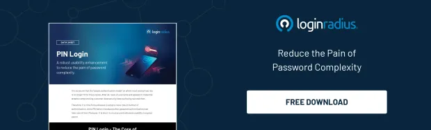 Illustration showing a free downloadable resource from loginradius named PIN Login.
