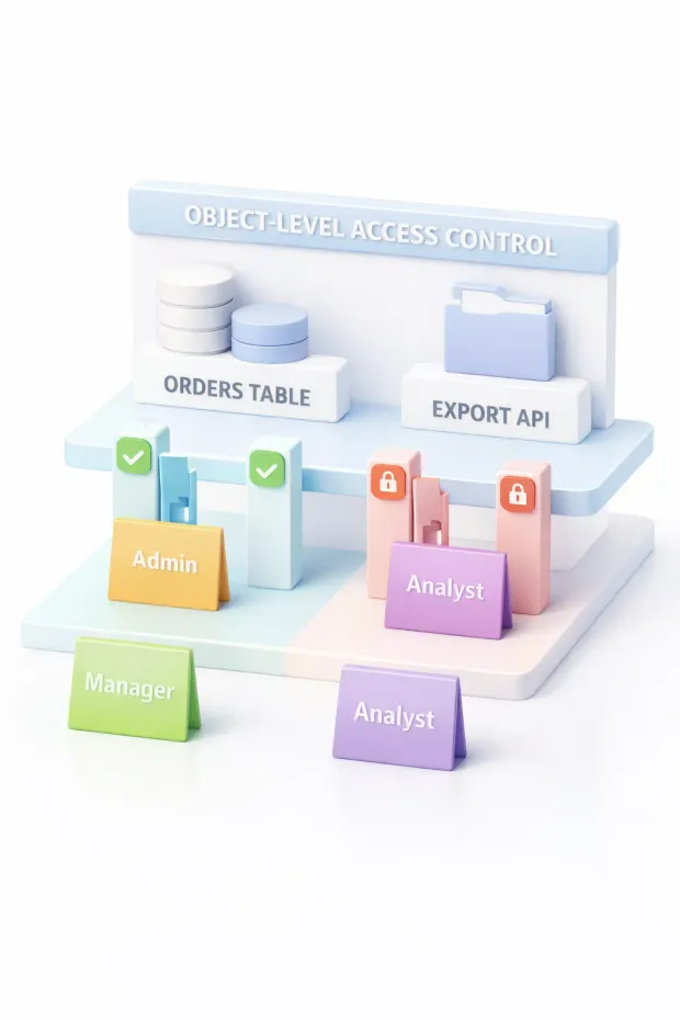 Illustration showing object level access control
