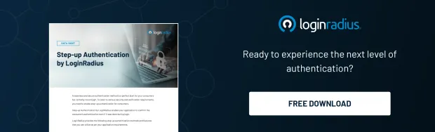 CTA banner of LoginRadius Step-Up Authentication datasheet.
