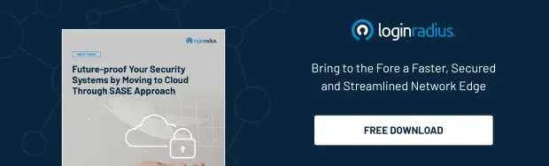 loginradius downloadable resource named Future Proof Your Security Systems By Moving To Cloud Through SASE Approach
