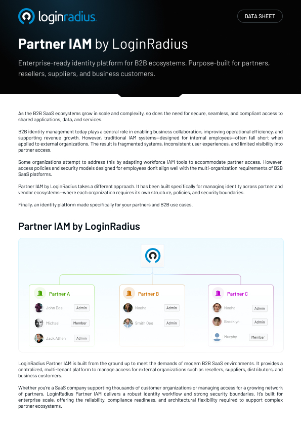 Partner IAM By LoginRadius