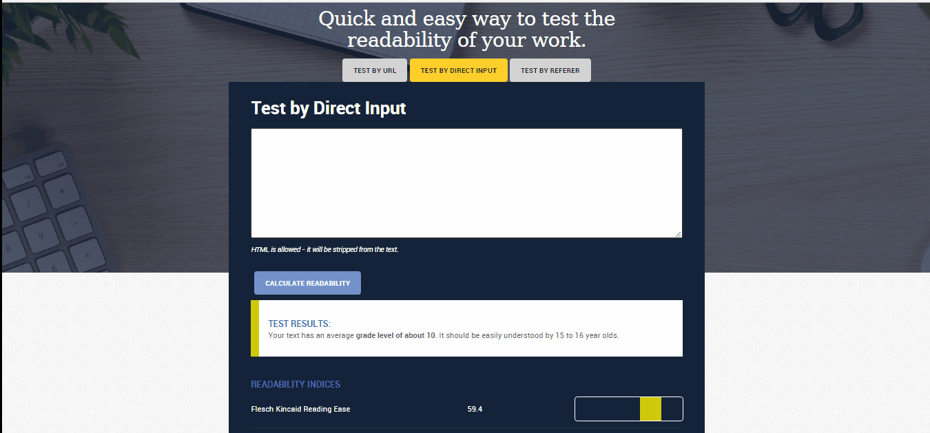 readability test tool