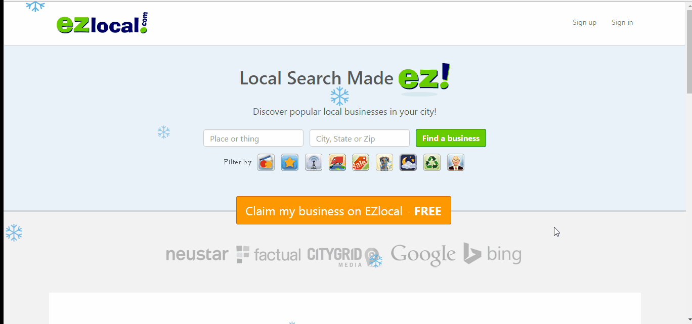 Listing your business on ezlocal