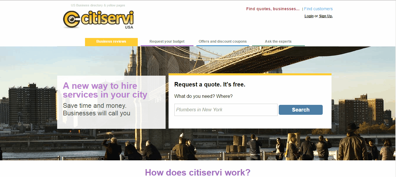 Listing your business on Citiservi