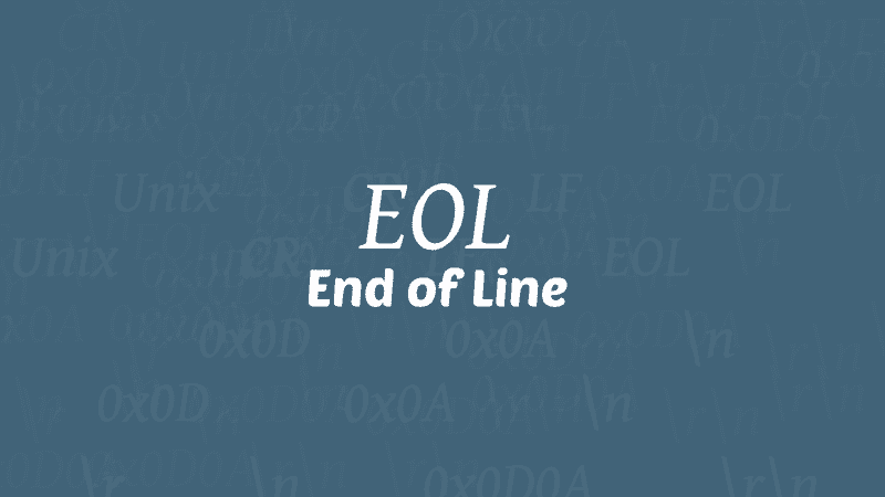 EOL or End of Line or newline ascii character