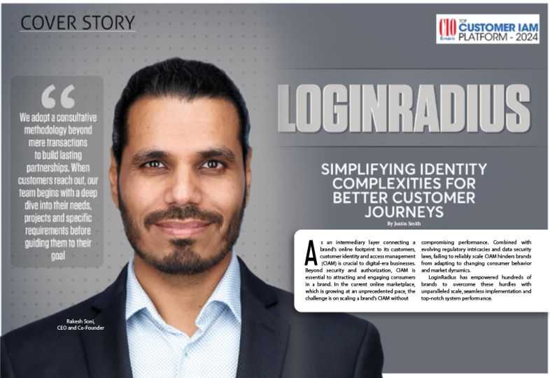LoginRadius Recognized as the Top Customer IAM Platform of 2024 by CIOReview