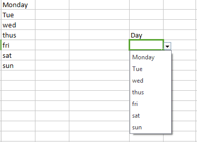 How to Add a drop down list in Excel 3