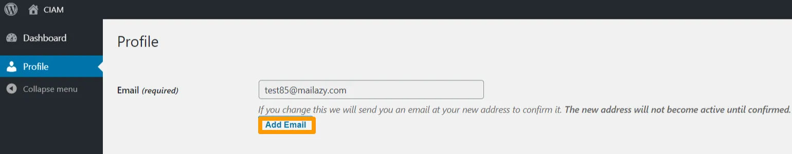 Profile ‹ Addemail