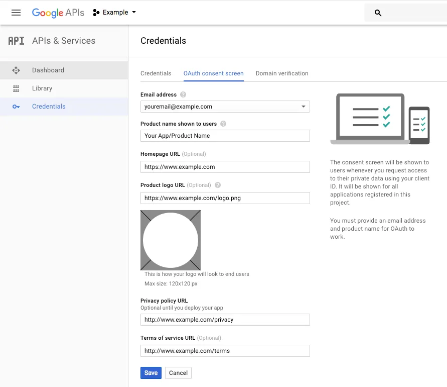 OAuth Consent screen