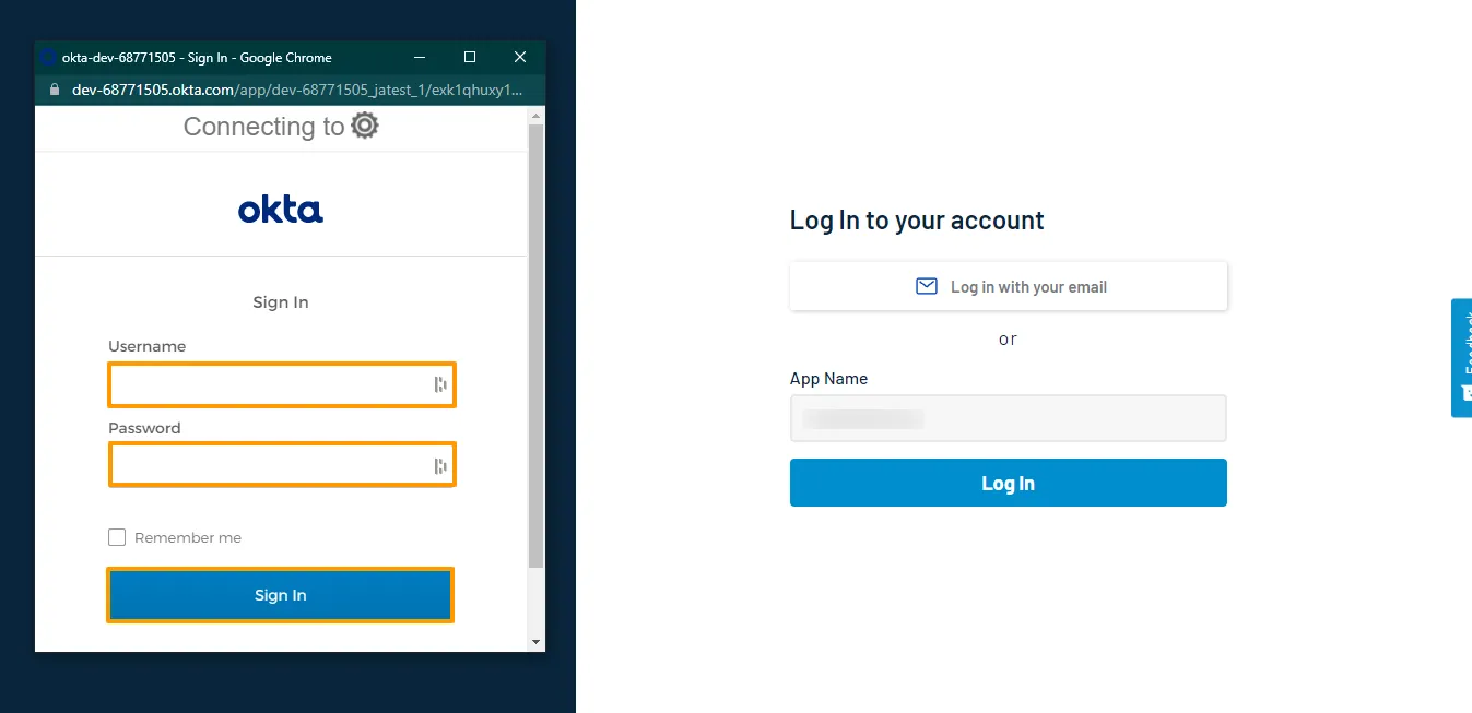Step 3   Okta Credentials