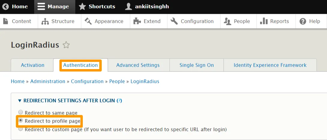 RedirectProfile