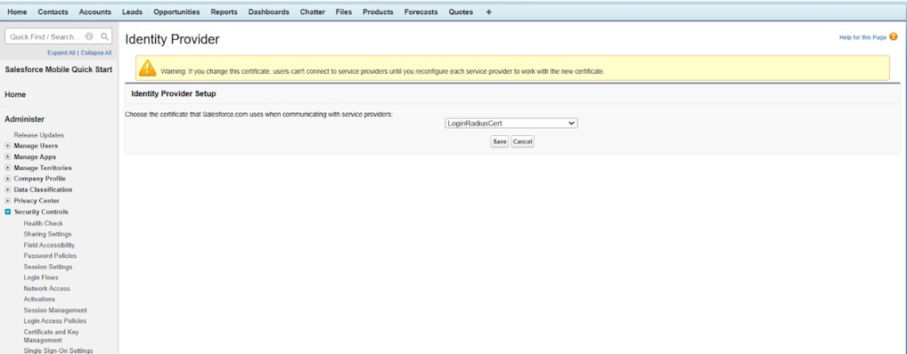 Enable Identity Provider